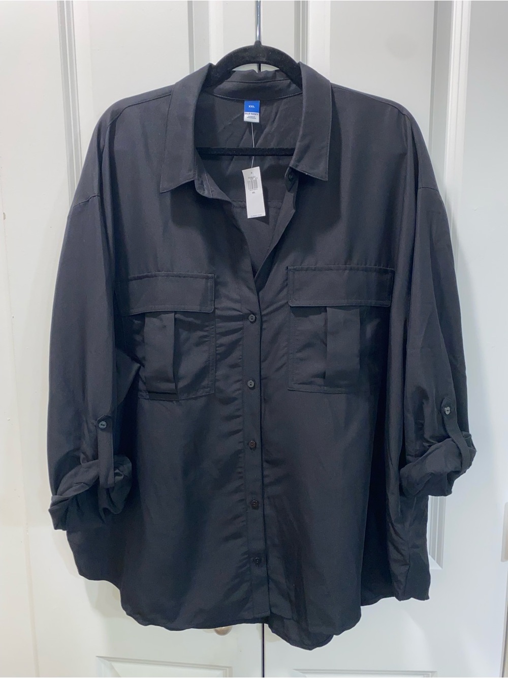 Old Navy Black Button-Down Women's Utility Shirt